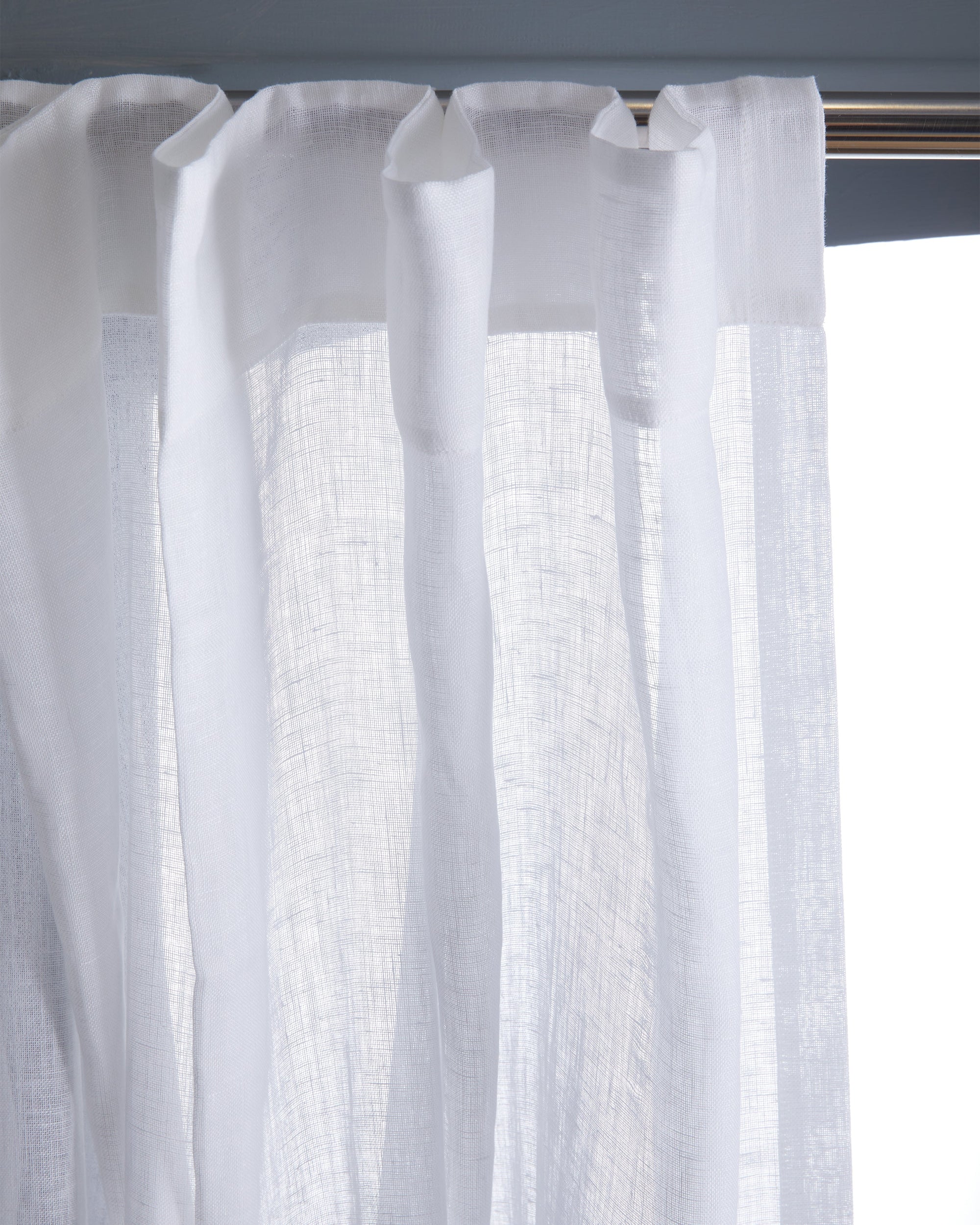European Linen Sheer Curtain Set (Set of 2) - From Where Finds - 