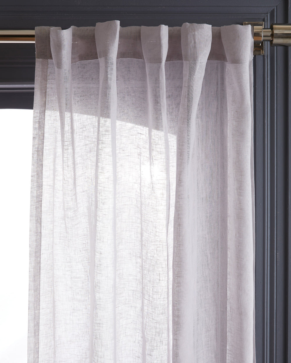 European Linen Sheer Curtain Set (Set of 2) - From Where Finds - 