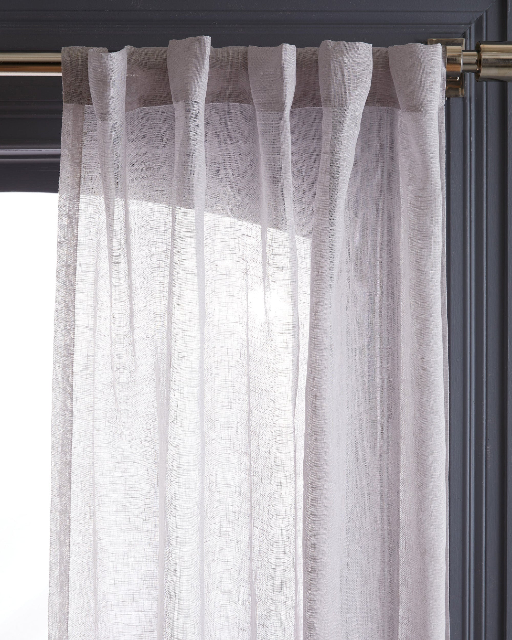 European Linen Sheer Curtain Set (Set of 2) - From Where Finds - 