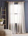 European Linen Sheer Curtain Set (Set of 2) - From Where Finds -