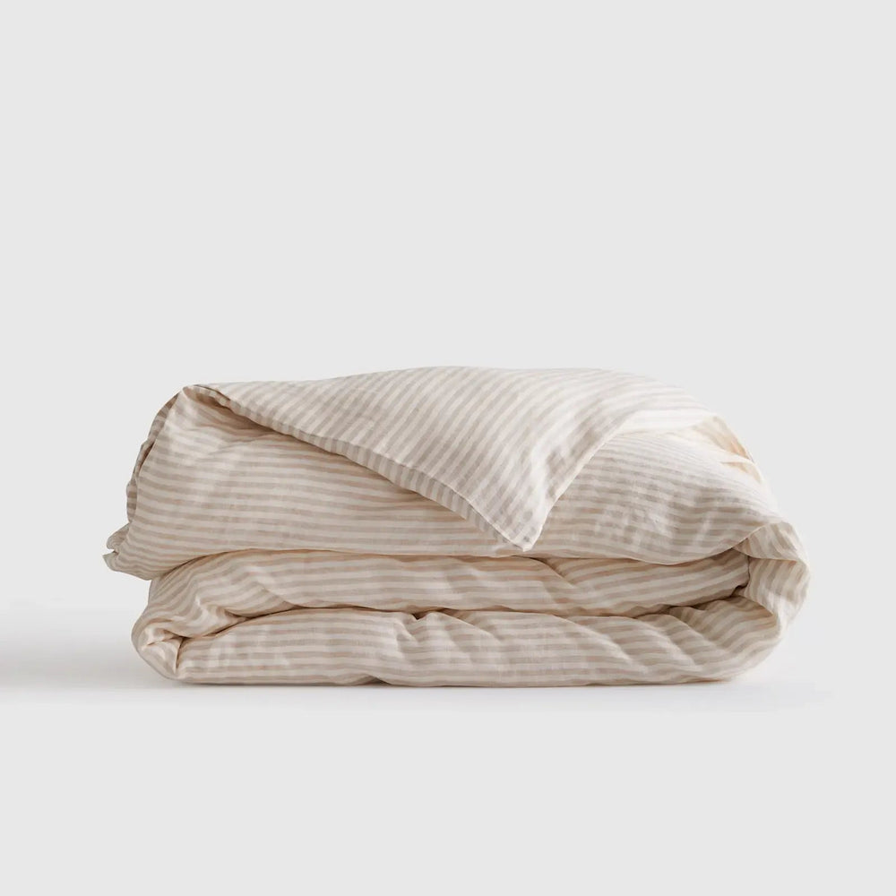 European Linen Stripe Duvet Cover - From Where Finds - 