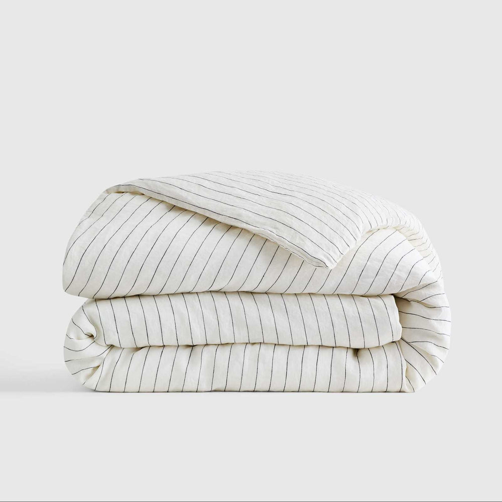 European Linen Stripe Duvet Cover - From Where Finds - 
