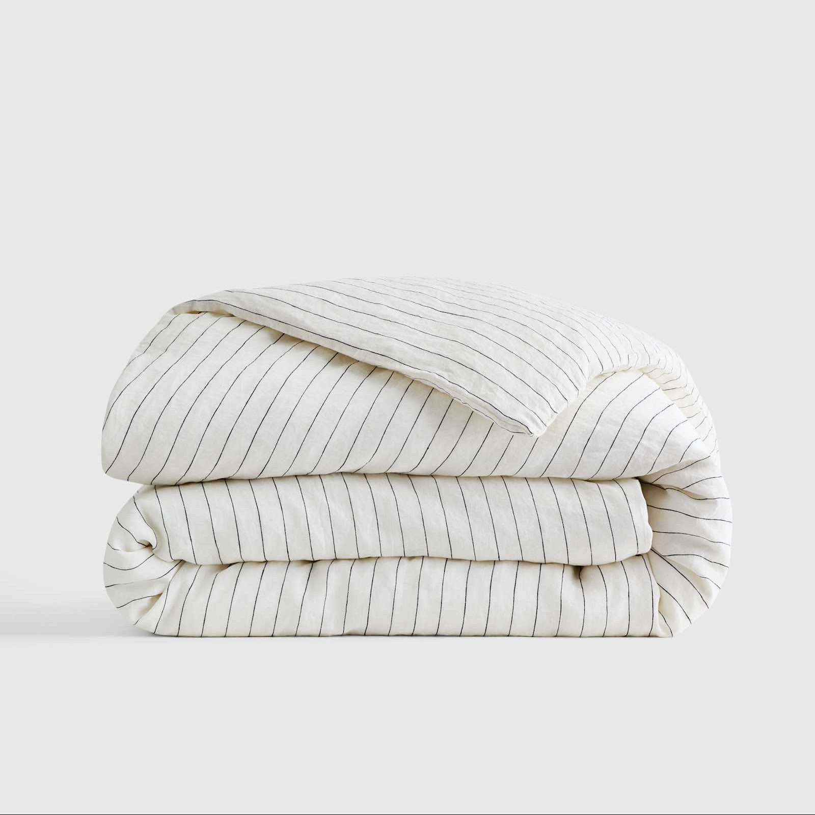 European Linen Stripe Duvet Cover - From Where Finds - 