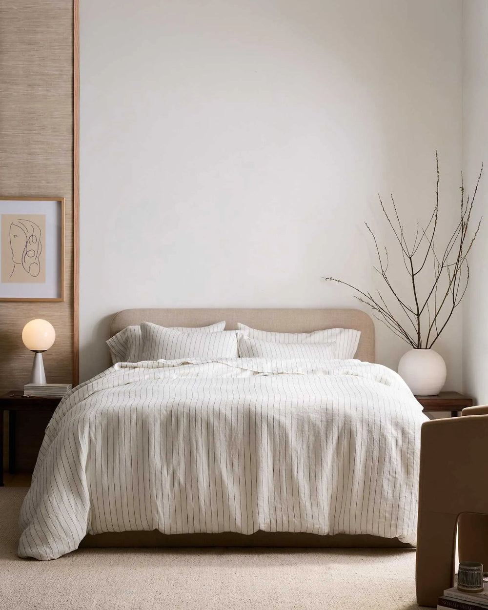 European Linen Stripe Duvet Cover - From Where Finds - 