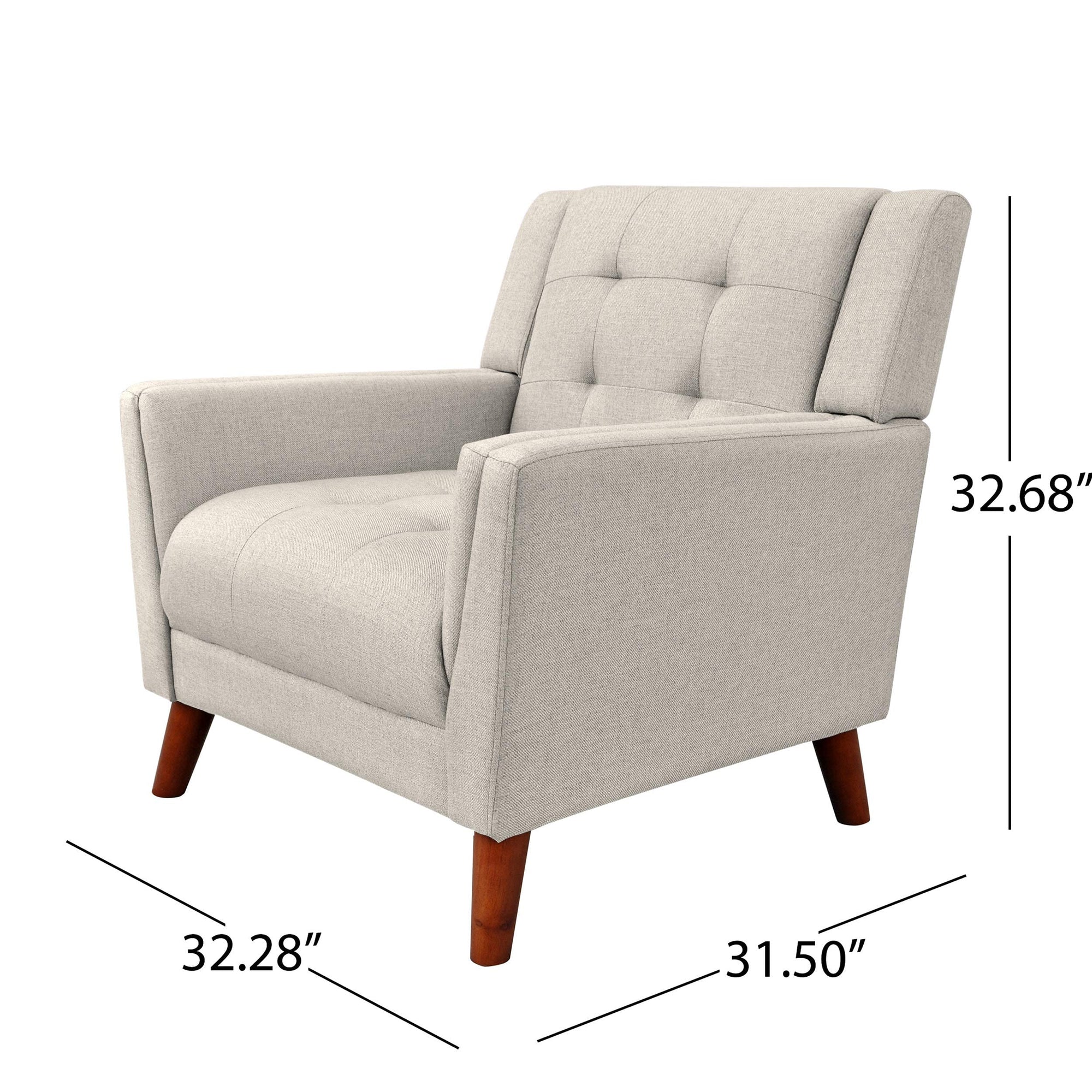 Evelyn Mid Century Fabric Arm Chair - From Where - 