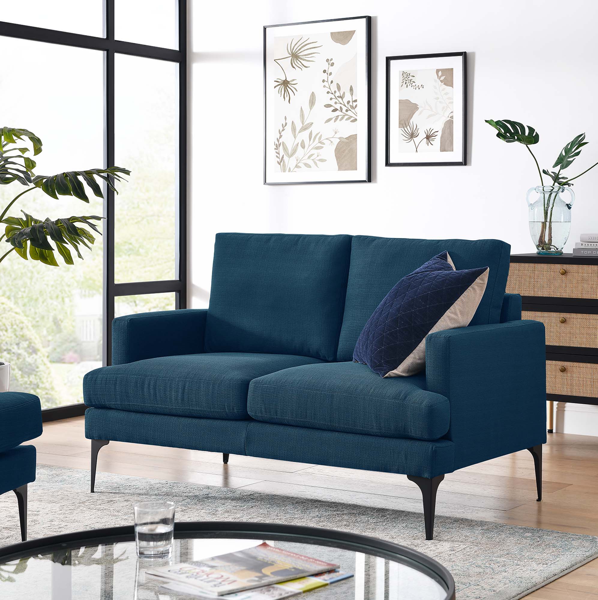 Evermore Upholstered Fabric Loveseat - From Where Finds - 