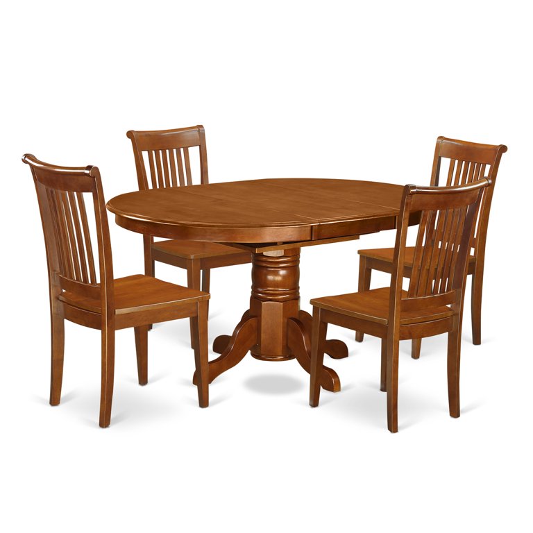https://www.walmart.com/ip/East-West-Furniture-Avon-5-piece-Wood-Table-and-Dining-Chairs-in-Saddle-Brown/460857123