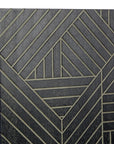 Black Wood Linear Geometric Wall Decor