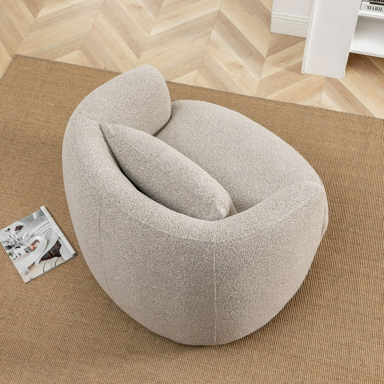 https://www.walmart.com/ip/34-Wide-Boucle-Swivel-Barrel-Chair-Assembly-Round-Upholstered-Armchair-Accent-Chair-Single-Sofa-Chair-Toss-Pillow-Living-Room-Bedroom-Taupe/5927813737