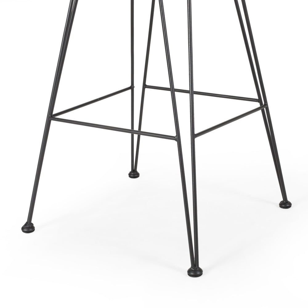 Lisa Outdoor Wicker Barstools with Cushions (Set of 2)