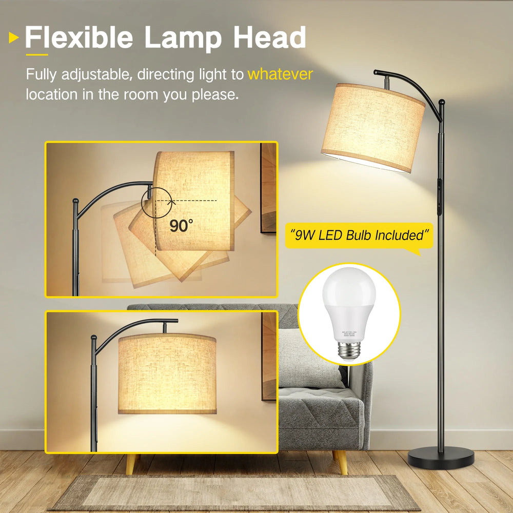 63" Dimmable Arc Floor Lamp
