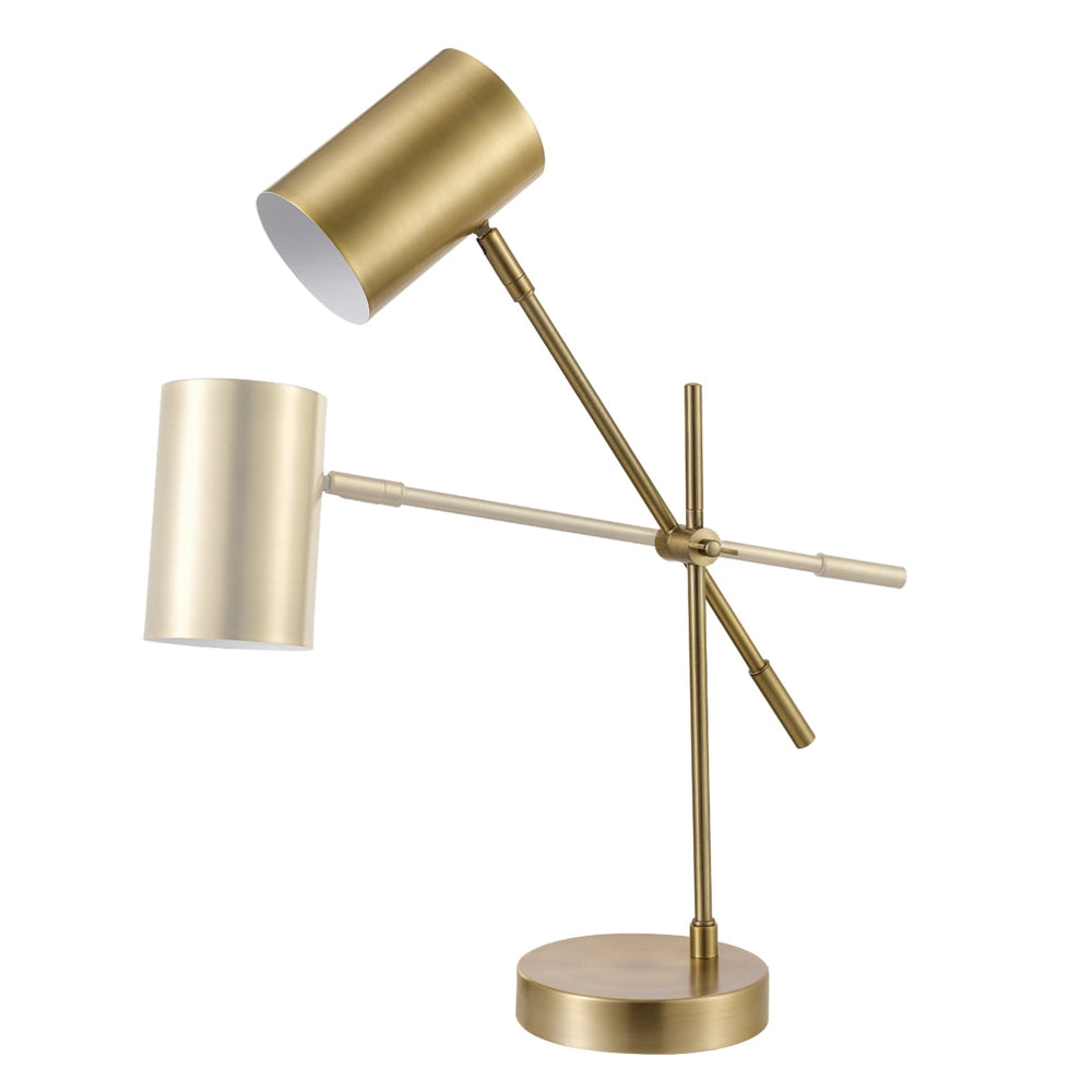 Globe Electric Pratt 20" Matte Brass Desk Lamp, 52098