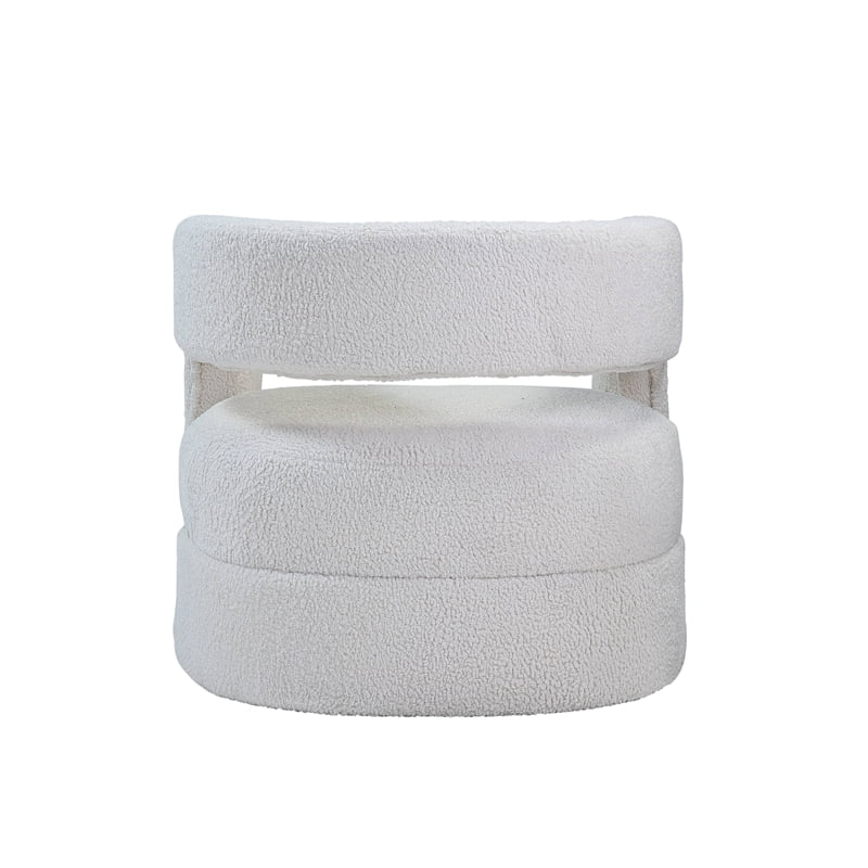 AC00233 - Accent Chair, White Teddy Sherpa - Yitua