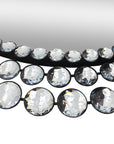 Silver Jeweled Round Wall Mirror for Wall Decor,24"