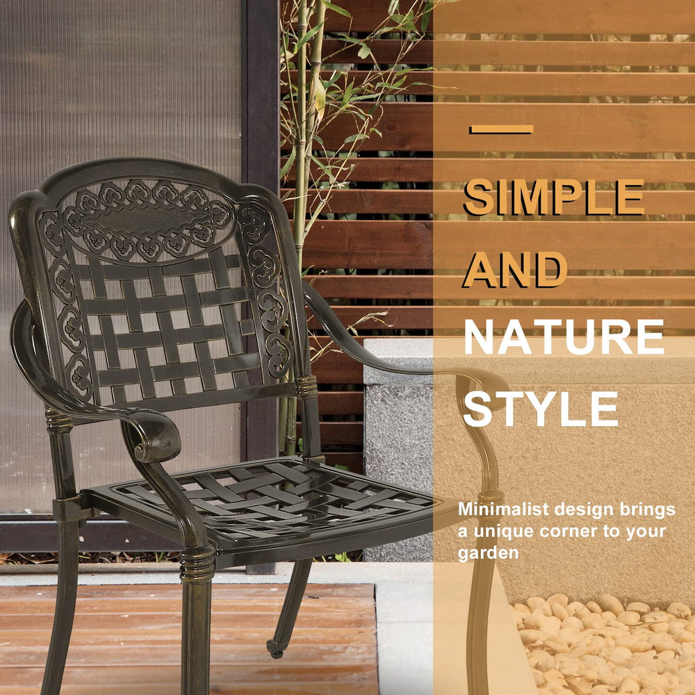 W WARMHOL 9-Piece Patio Dining Set, Outdoor Patio Table and Chair Set of 83.8" Oval Cast Aluminum Dining Table with Umbrella Hole and 8 Outdoor Dining Chairs, Patio Funiture Set for Lawn Garden