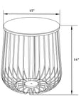 LeisureMod Runswick Modern Wood Top End Table With Steel Base Natural Wood