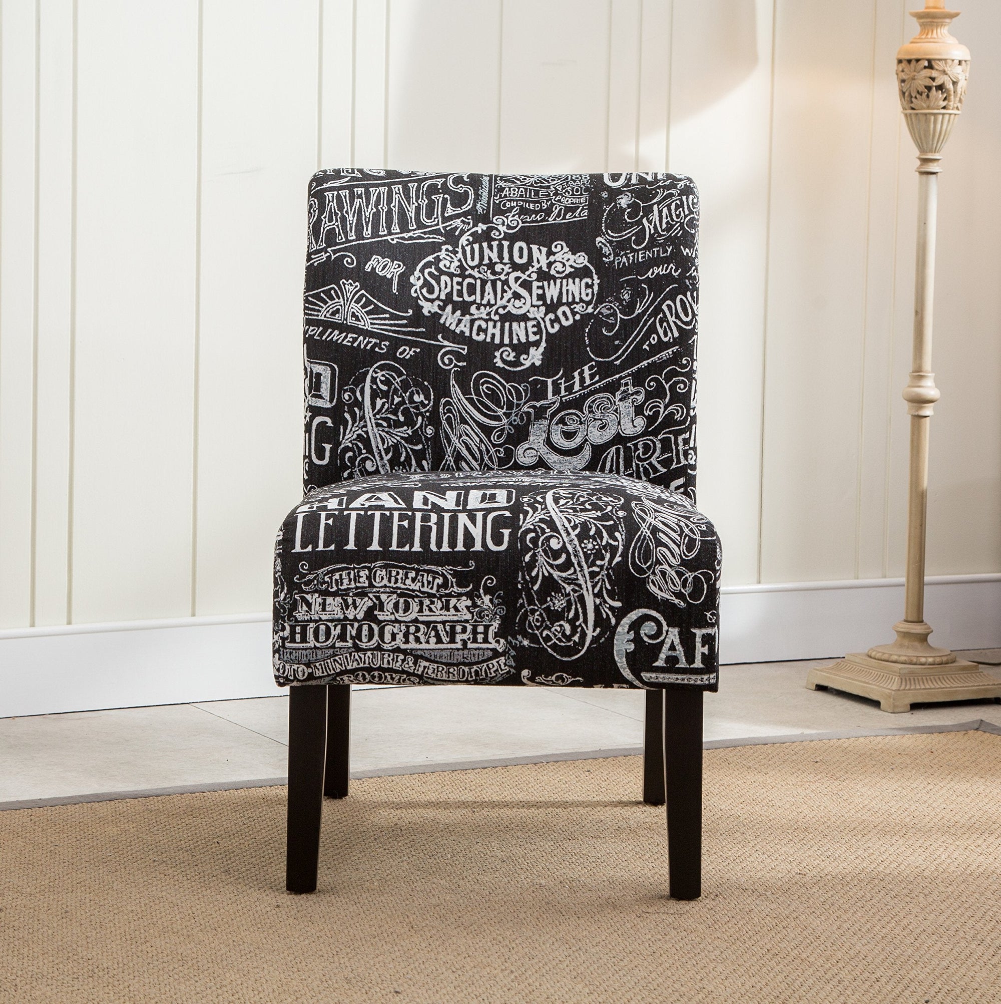 Fabric Armless Contemporary Accent Chair - From Where Finds - 