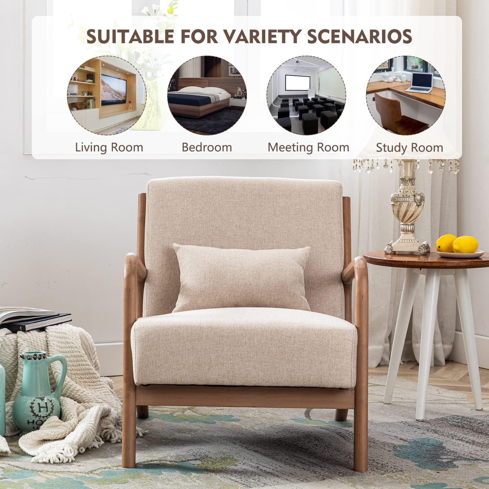 Fabric Lounge Reading Armchair (Set of 2) - From Where - 