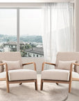 Fabric Lounge Reading Armchair (Set of 2) - From Where - 