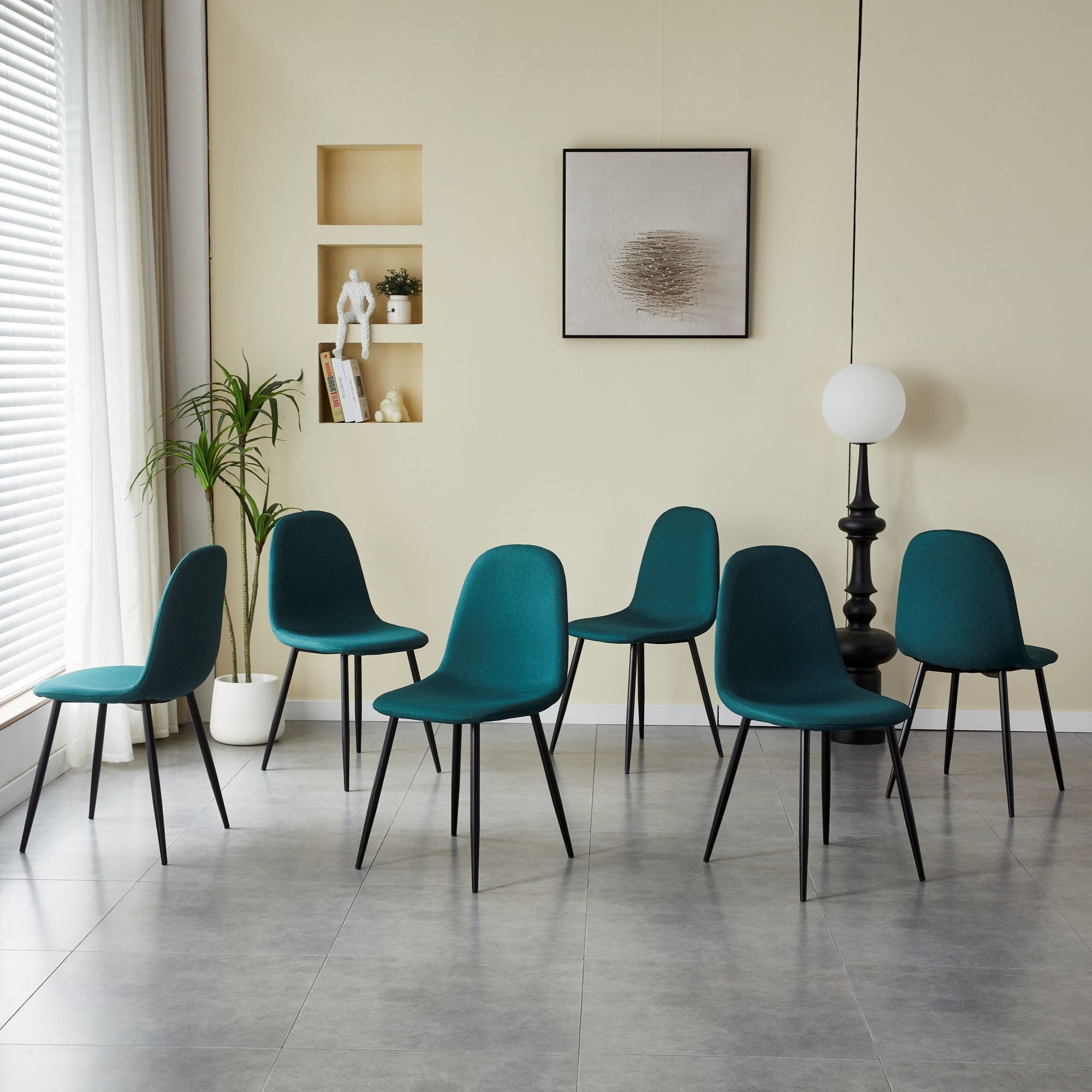 Fabric Metal Side Dining Chair - From Where - 