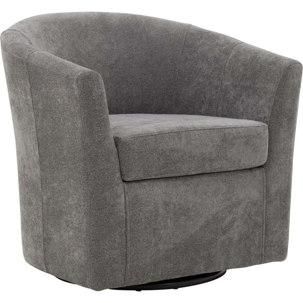 Fabric Swivel Club Chair - From Where - 