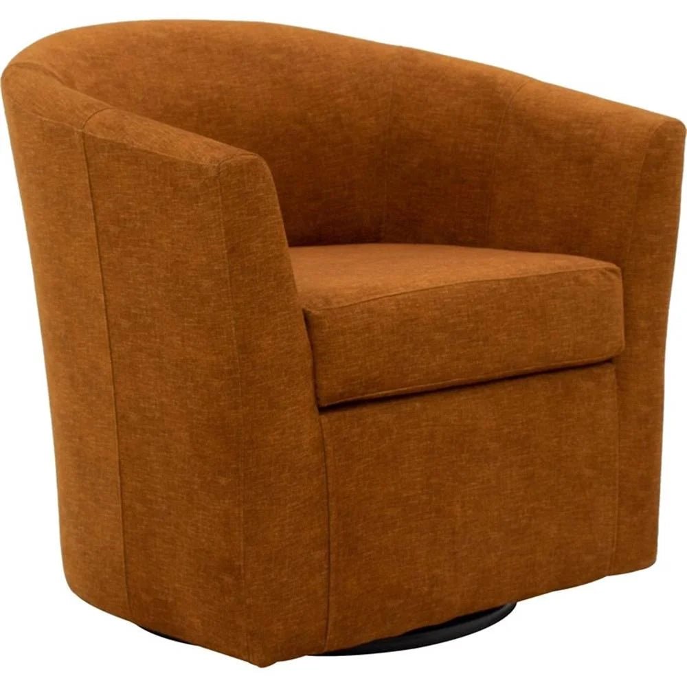Fabric Swivel Club Chair - From Where - 