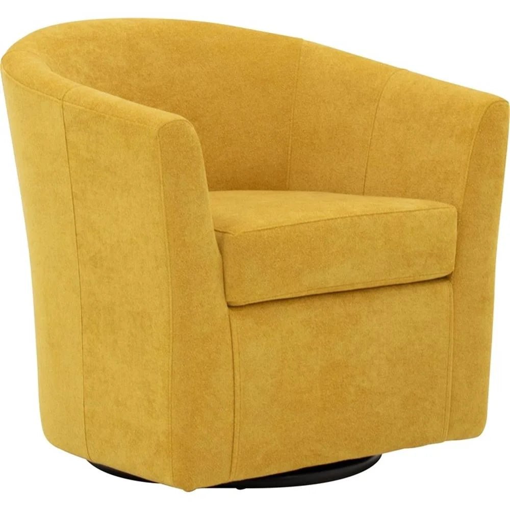 Fabric Swivel Club Chair - From Where - 