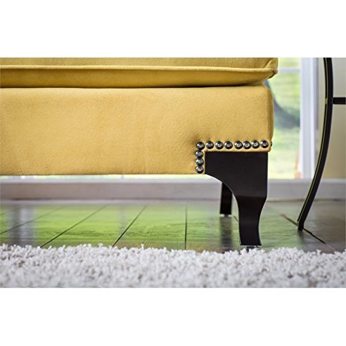 Fabric Upholstered Sofa in Gold - From Where - 