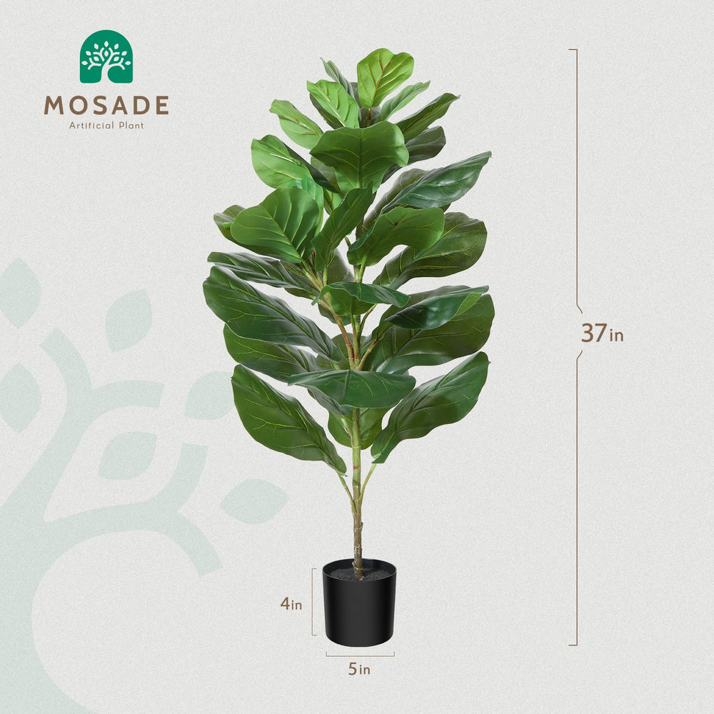 Fake Potted Ficus Lyrata Plant with Handmade Seagrass Basket - From Where - 