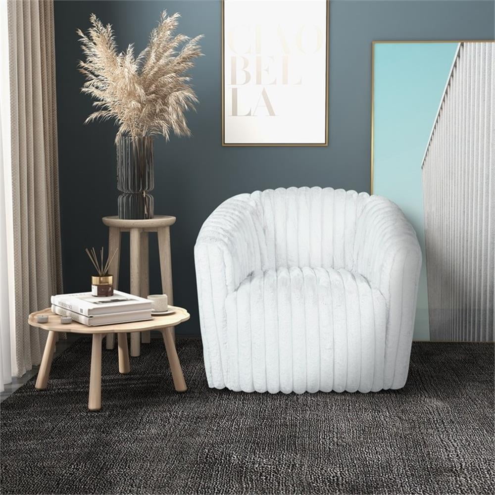 Farleigh Swivel Chair in White - From Where - 