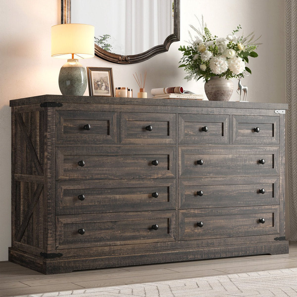 Farmhouse 10 - Drawer Double Dresser - From Where - 