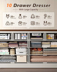 Farmhouse 10 Drawers Double Dresser - From Where - 