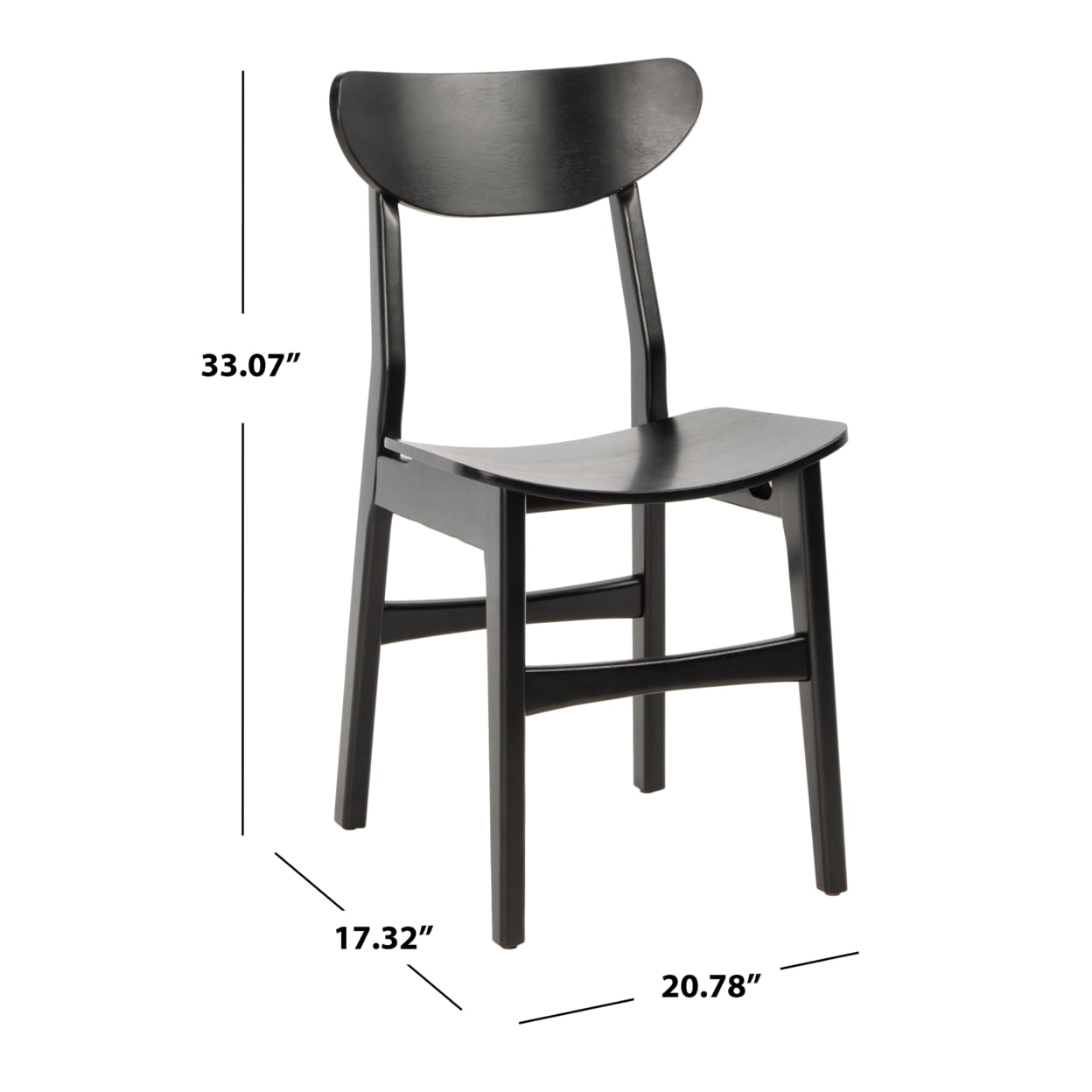 Farmhouse Black Dining Chairs (Set of 2) - From Where - 