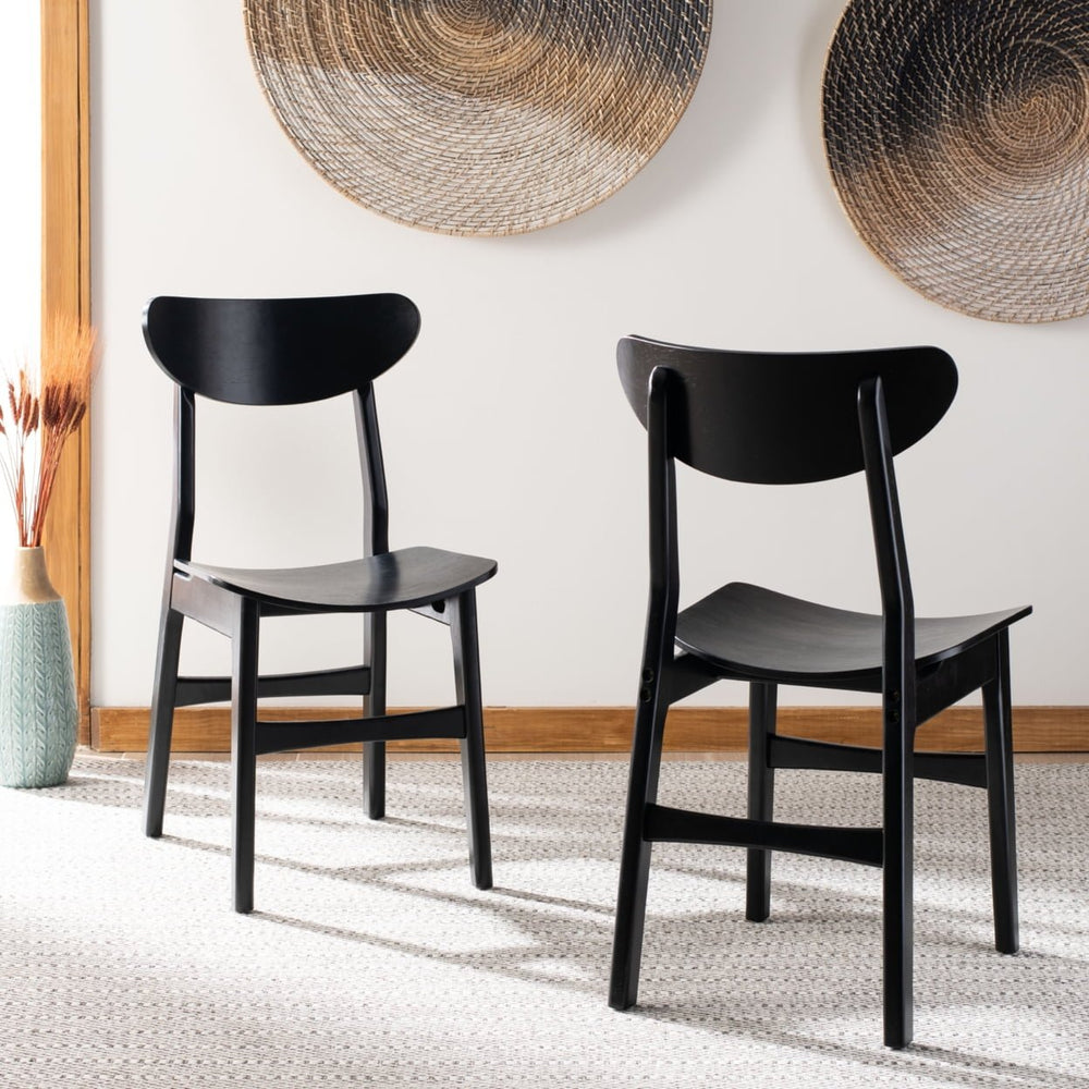 Farmhouse Black Dining Chairs (Set of 2) - From Where - 