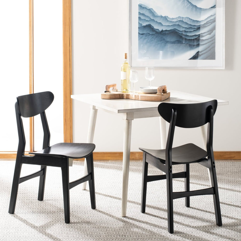 Farmhouse Black Dining Chairs (Set of 2) - From Where - 