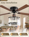 Farmhouse Chandelier Ceiling Fan - From Where - 