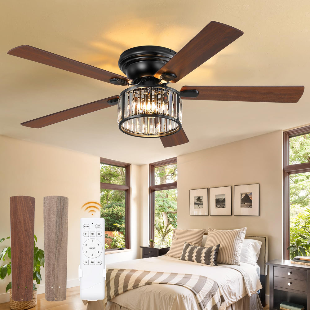 Farmhouse Chandelier Ceiling Fan - From Where - 