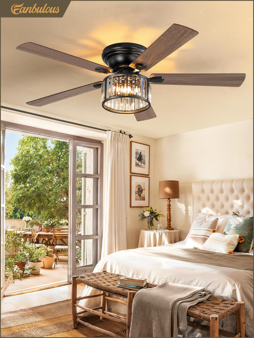 Farmhouse Chandelier Ceiling Fan - From Where - 