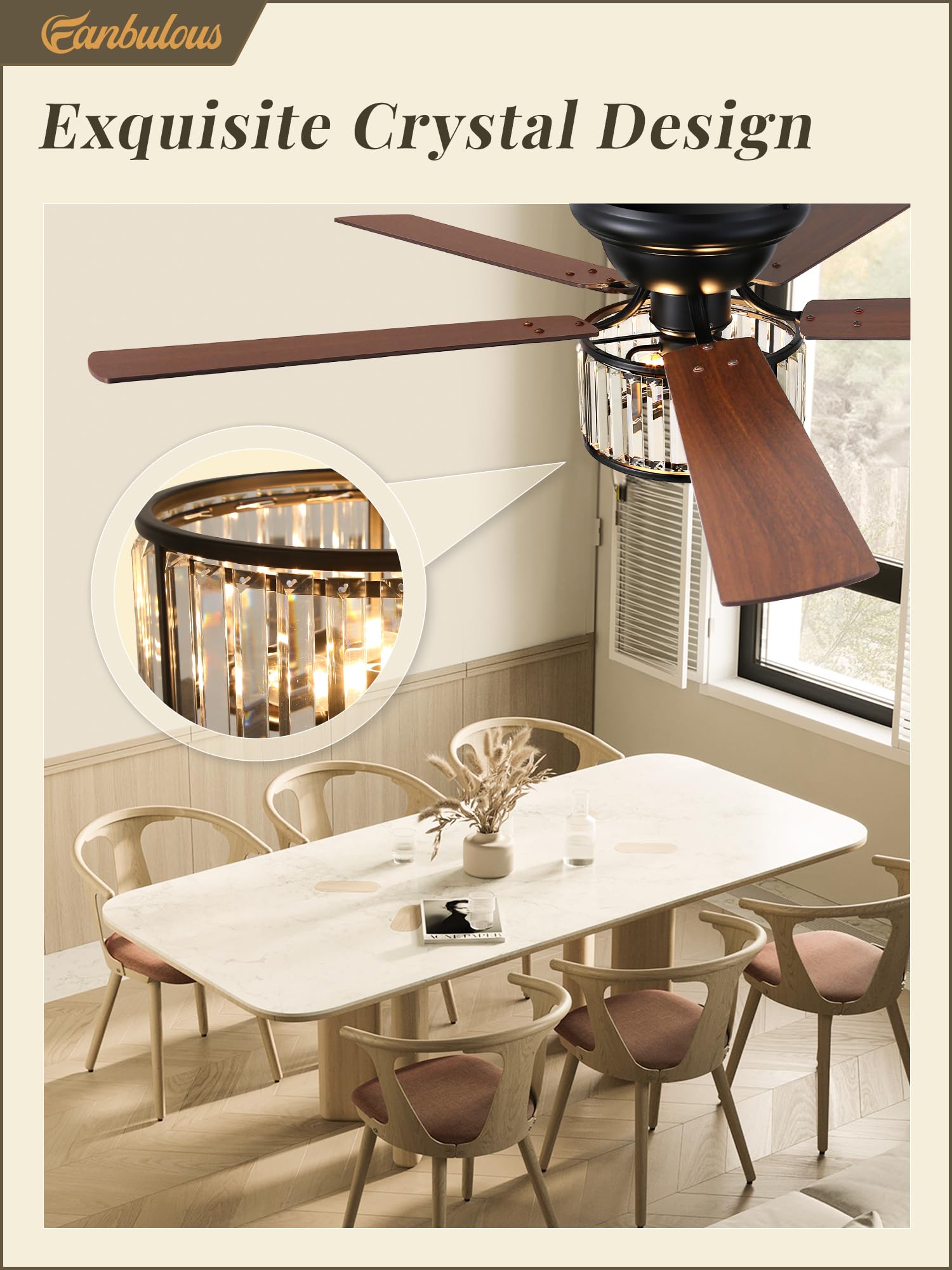 Farmhouse Chandelier Ceiling Fan - From Where - 