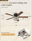 Farmhouse Chandelier Ceiling Fan - From Where - 