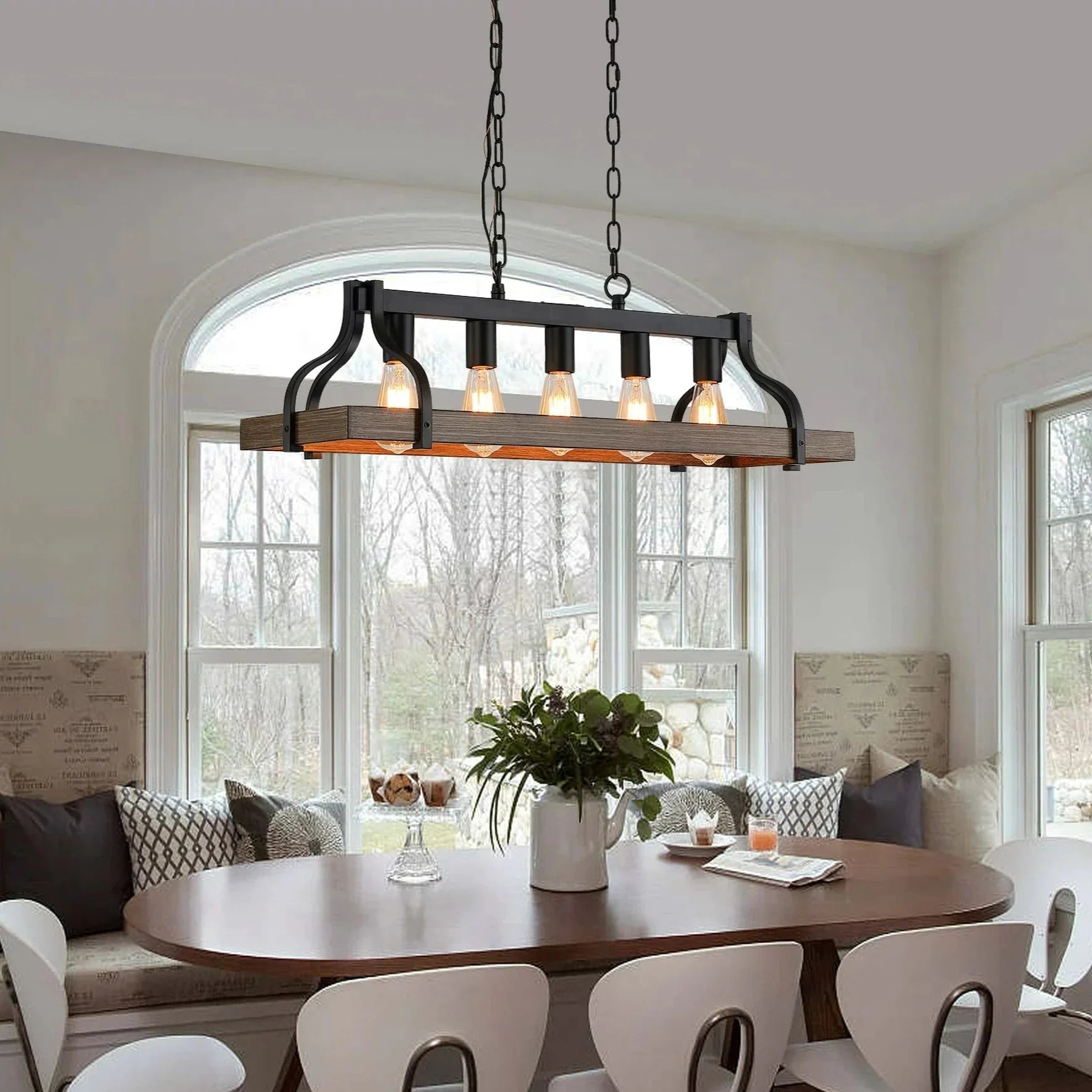 Farmhouse Dining Room Chandelier - From Where - 