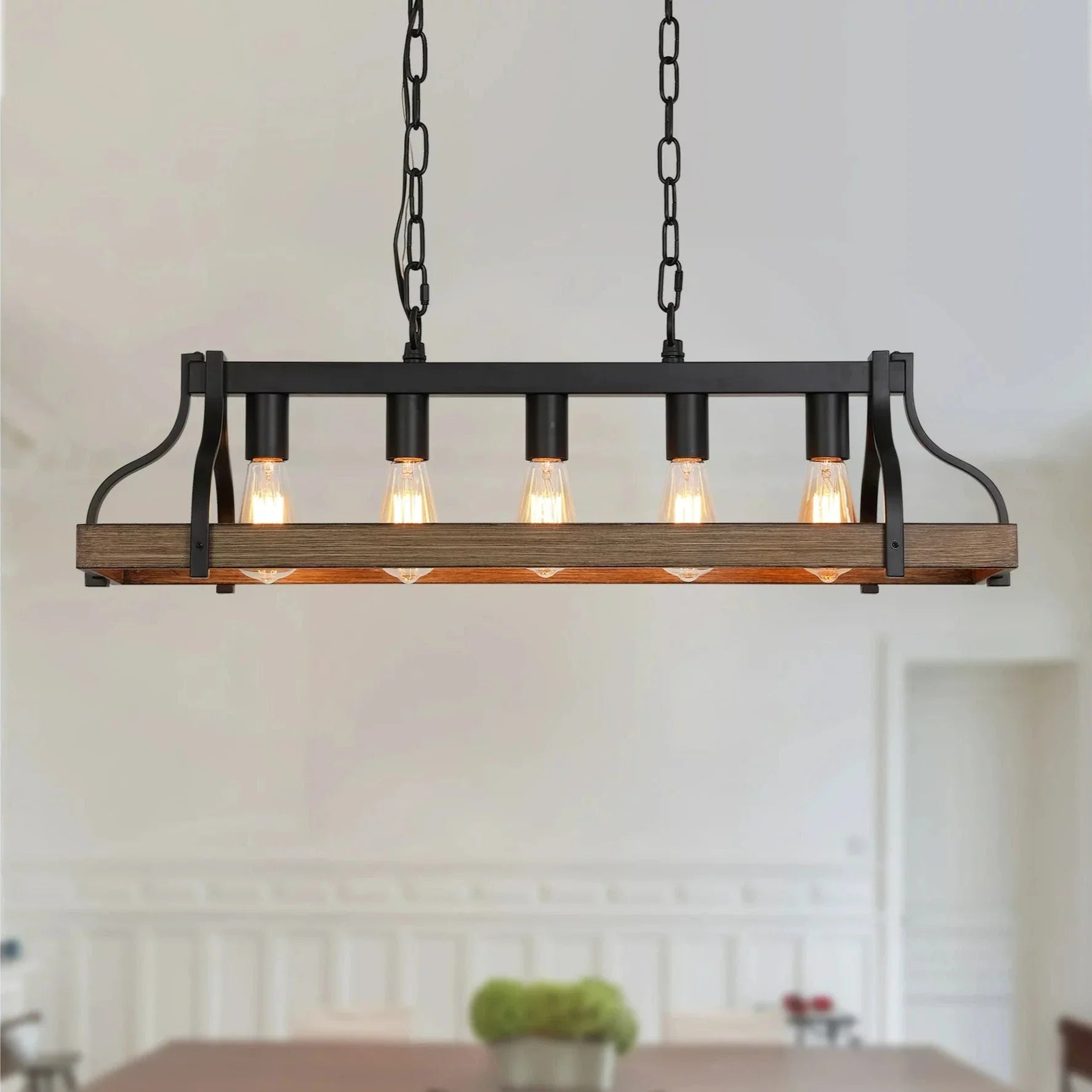 Farmhouse Dining Room Chandelier - From Where - 