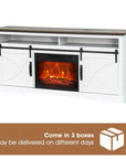 Farmhouse Electric Fireplace TV Stand - From Where - 