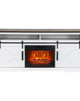 Farmhouse Electric Fireplace TV Stand - From Where - 