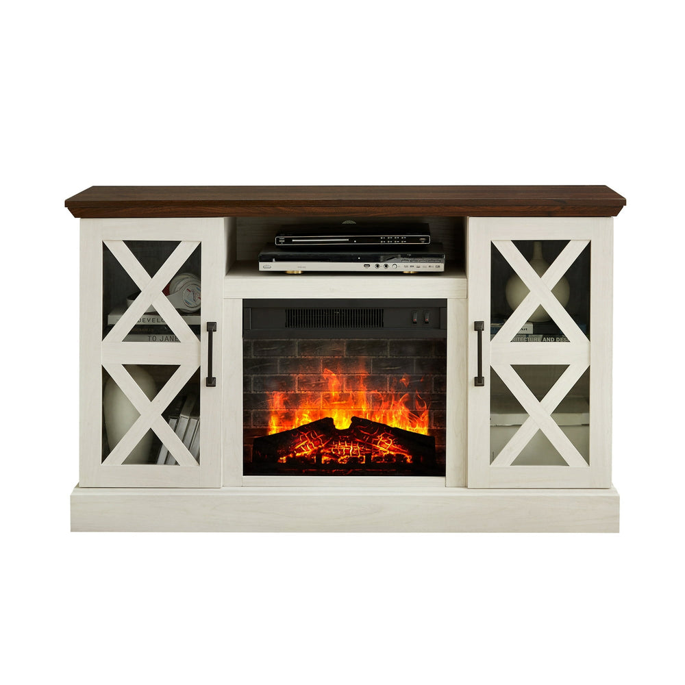 Farmhouse Fireplace TV Stand - From Where -