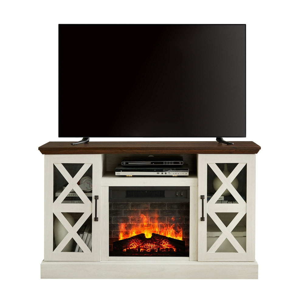 Farmhouse Fireplace TV Stand - From Where -