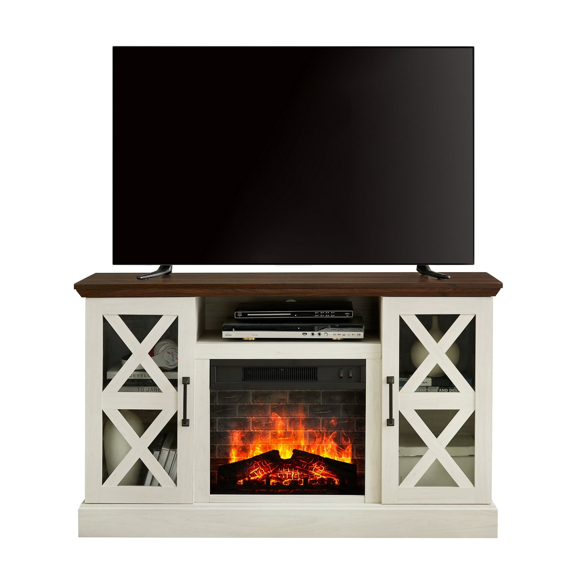 Farmhouse Fireplace TV Stand - From Where - 