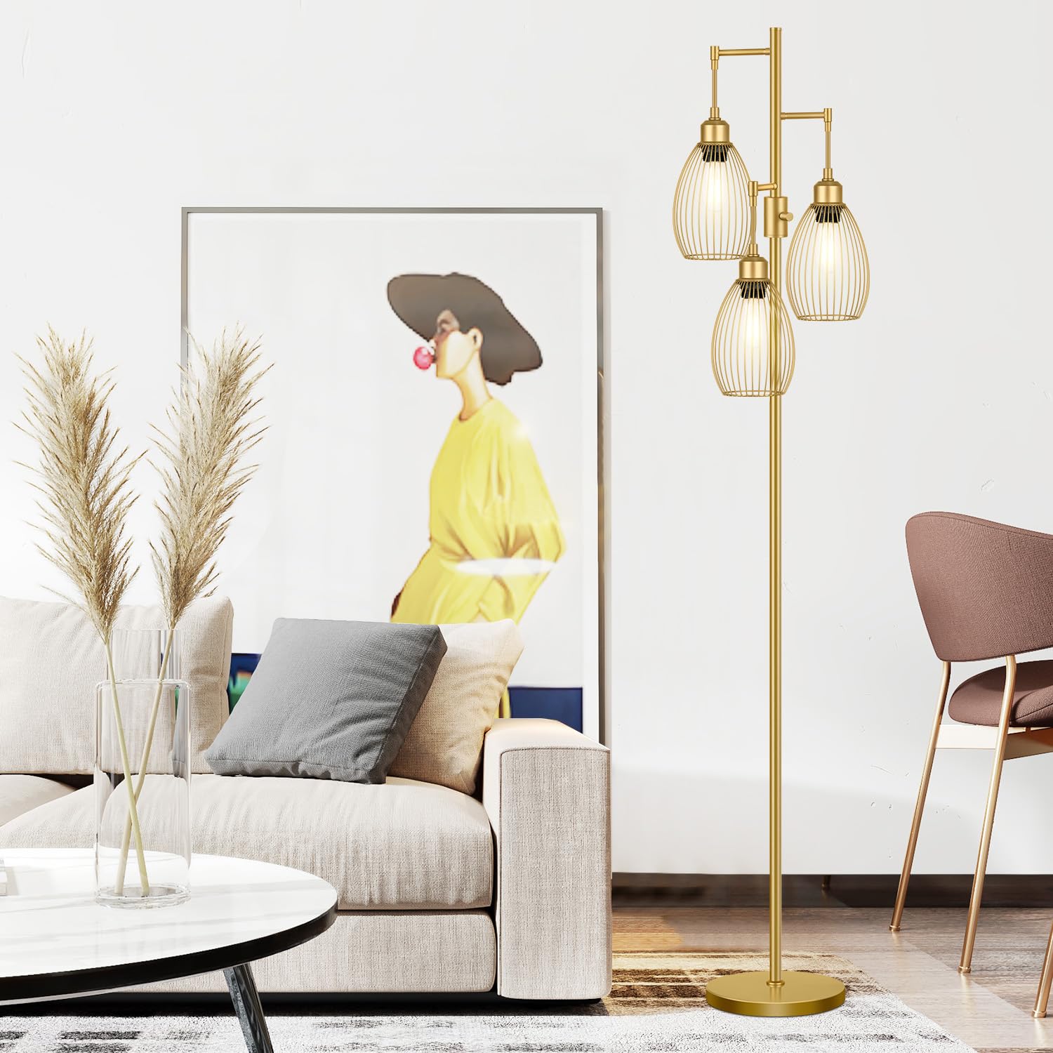 Farmhouse Floor Tree Lamp - From Where - 