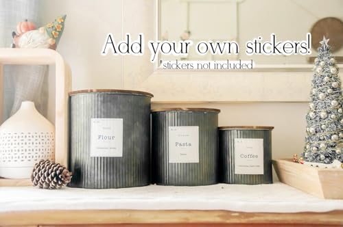 Farmhouse Kitchen Canisters for Countertop - From Where - 