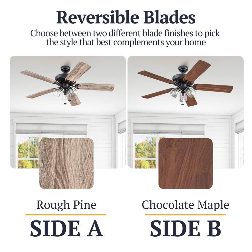 Farmhouse LED Ceiling Fan with Light - From Where - 